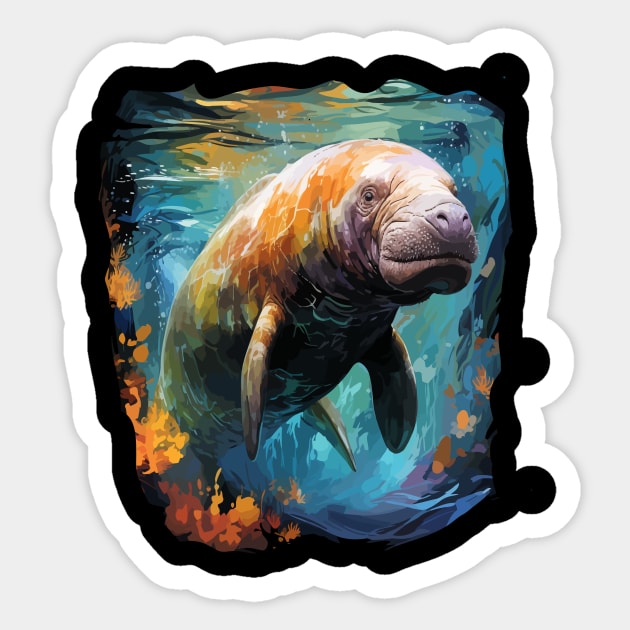 Manatee Rainbow Sticker by JH Mart